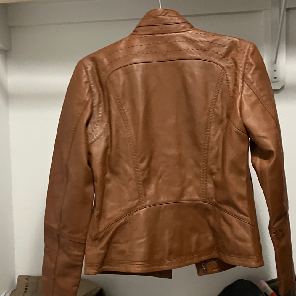 Quince Women 100% Leather
Stand-Collar Jacket Dark
Cognac Brown M - Picture 3 of 12